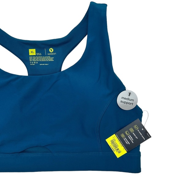 Xersion Women's Teal Medium Support Sports Bra Size XL - Picture 3 of 4